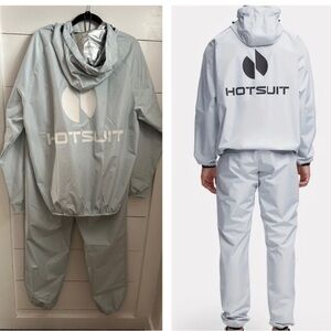 Women's Light Gray Track Pants & Windbreaker Set